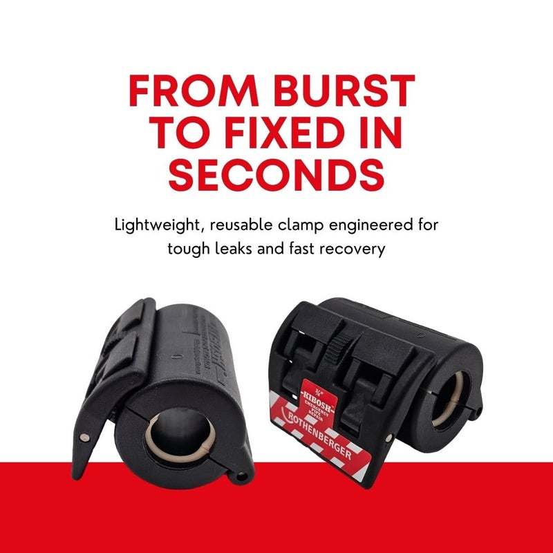 Rothenberger Kibosh Emergency Pipe Repair - Quick, Easy and Professional Way to Repair Burst - 3/4", Up to 145 PSI - 80012 - Image 4